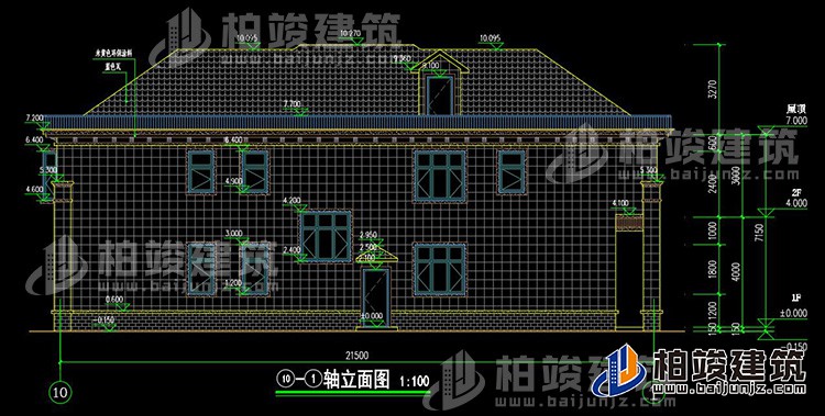 背立面图